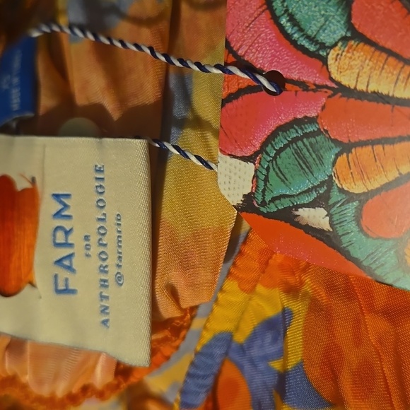 Farm Rio x Anthropologie Short-Sleeve V-Neck Ruched Midi Dress, Size XS - Picture 8 of 12